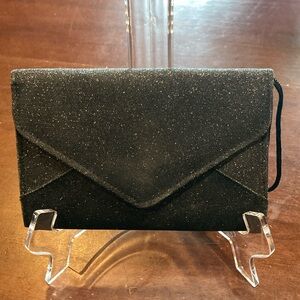 Like New Black Sparkly Envelope Wristlet / Clutch